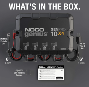 Noco 4-Bank 40A On-Board Battery Charger  • GENPRO10X4