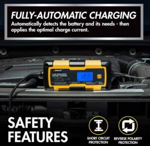 Wagan 6V and 12V 4.0A Intelligent Battery Charger, Battery Maintainer, Fully-Automatic Smart Charger • 7403