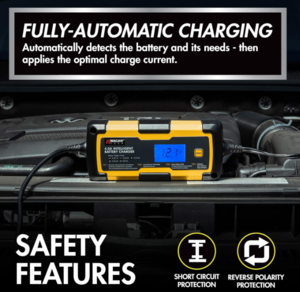 Wagan 6V and 12V 4.0A Intelligent Battery Charger, Battery Maintainer, Fully-Automatic Smart Charger  • 7403