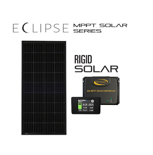 Go Power RIGID Eclipse + 30A MPPT Controller Solar Kit, 200 Watts  • 83315