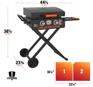Blackstone On-the-Go 22” Omnivore Flex-Fold Griddle with Locking Hood • 2350