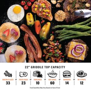 Blackstone On-the-Go 22” Omnivore Flex-Fold Griddle with Locking Hood • 2350