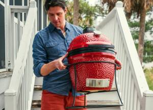 Kamado Joe Joe Jr with Cast Iron Stand • KJ13RH
