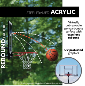 Lifetime Adjustable In-Ground Basketball Hoop - 54-inch Acrylic  • 78888