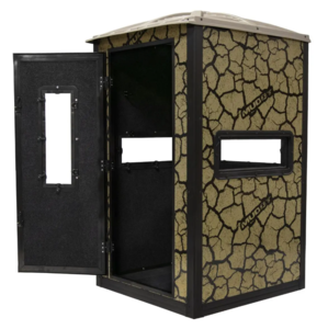 Muddy Gunner Steel Box Blind w/ 10' Tower, Cracked Mud Camo  • MUD-BBBST1000-10C