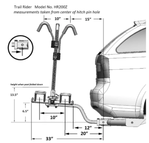 Hollywood Racks Trail Rider Hitch Bike Rack  • HR200Z