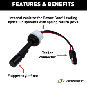 Lippert Vertical Fluid Sensor - Trailer Connector with Resistor - Power Gear Leveling  • 359064