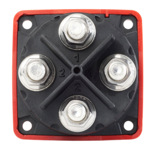 Blue Sea M-Series Mini Dual Circuit 32 V DC 300 A 2-Position Red Tinned Copper 2-Circuit Battery Switch  • 6010-BSS