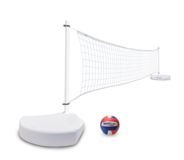 Dunn-Rite WaterVolly Premium Water-Filled Pool Volleyball Net Set - White  • V400