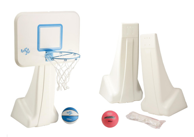 Dunn-Rite PoolSport Stainless Combo Poolside Basketball and Volleyball Game Set  • BV700