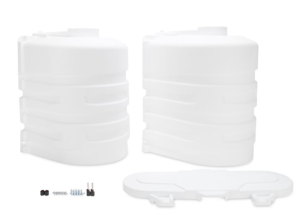 Camco Polyethylene Heavy Duty Cover for Dual 20 lbs Tanks White  • 50503