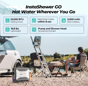 Fogatti InstaShower GO Pro Portable Gas Tankless Water Heater  • FP22AG