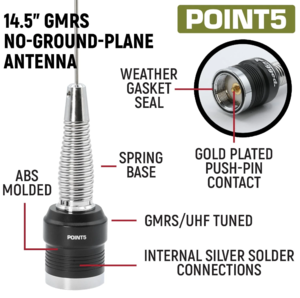 Rugged Radios Jeep Wrangler JL, JLU, and Gladiator JT Two-Way GMRS Mobile Radio Kit  • JP1-GMR45