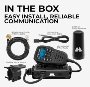 Midland MXT275 MicroMobile GMRS 15-Watt Two-Way Radio Bundle  • MXT275VP4