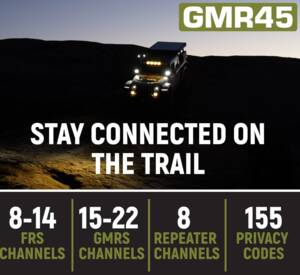 Rugged Radios Radio Kit Lite - GMR45 GMRS Band Mobile Radio with Stealth Antenna • RKL-GMR45