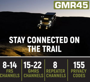 Rugged Radios Radio Kit Lite - GMR45 GMRS Band Mobile Radio with Stealth Antenna  • RKL-GMR45