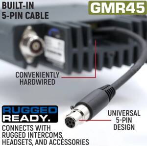 Rugged Radios Radio Kit Lite - GMR45 GMRS Band Mobile Radio with Stealth Antenna • RKL-GMR45