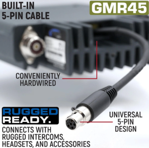 Rugged Radios Radio Kit Lite - GMR45 GMRS Band Mobile Radio with Stealth Antenna  • RKL-GMR45