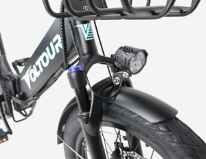 Voltour Dash 500 Watt Folding Electric Bike with StepThru Frame, Black  • 320-STFDBLK