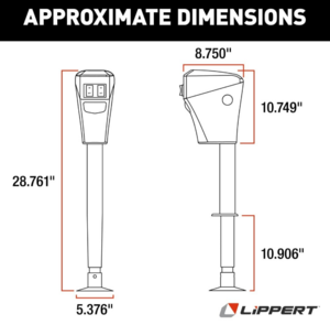 Lippert Power Tongue Jack - 3500 lb. Capacity, Black  • 285318