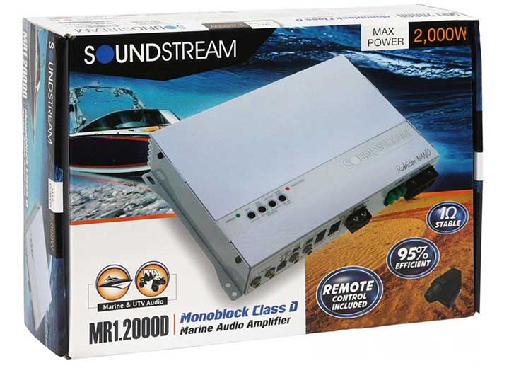 Soundstream Rubicon Nano 2000W Class D Monoblock Marine Amplifier  • MR12000D