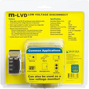 Blue Sea m-LVD Low Voltage Disconnect  • 7635-BSS