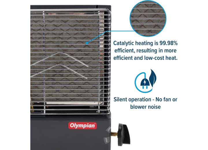 Camco Olympian Wave Catalytic Safety Heater, 3000 BTU  • 57331