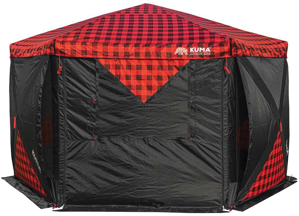 Kuma Outdoor Gear Super Bear Den Deluxe Gazebo, Red Plaid  • 507-KM-SBDDG-RB