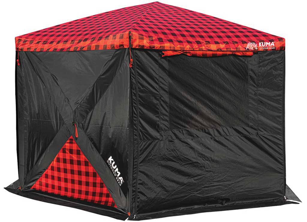 Kuma Outdoor Gear Super Bear Den Deluxe Gazebo, Red Plaid  • 507-KM-SBDDG-RB