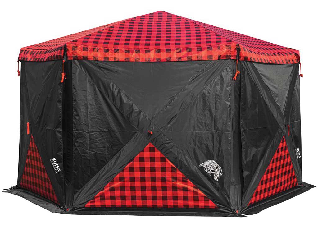 Kuma Outdoor Gear Super Bear Den Deluxe Gazebo, Red Plaid  • 507-KM-SBDDG-RB