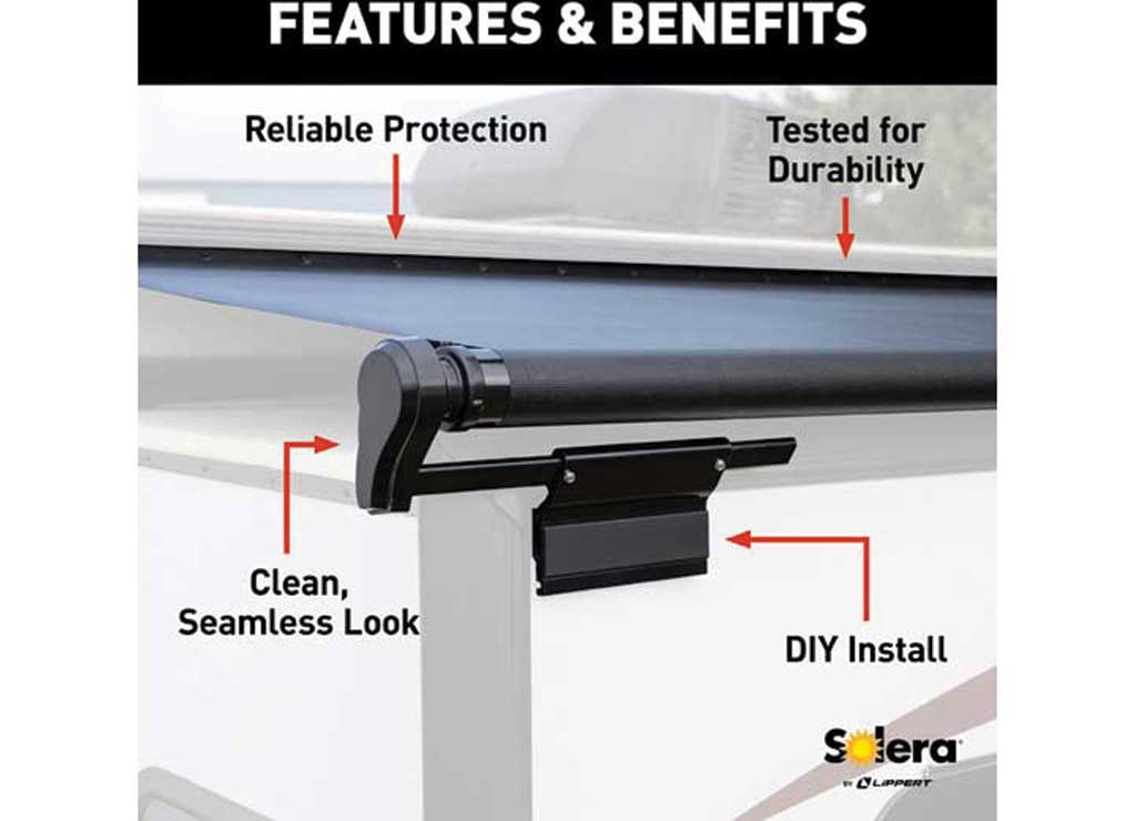 Lippert 16' Solera 5000 Slide Topper Awning, White  • V000163307