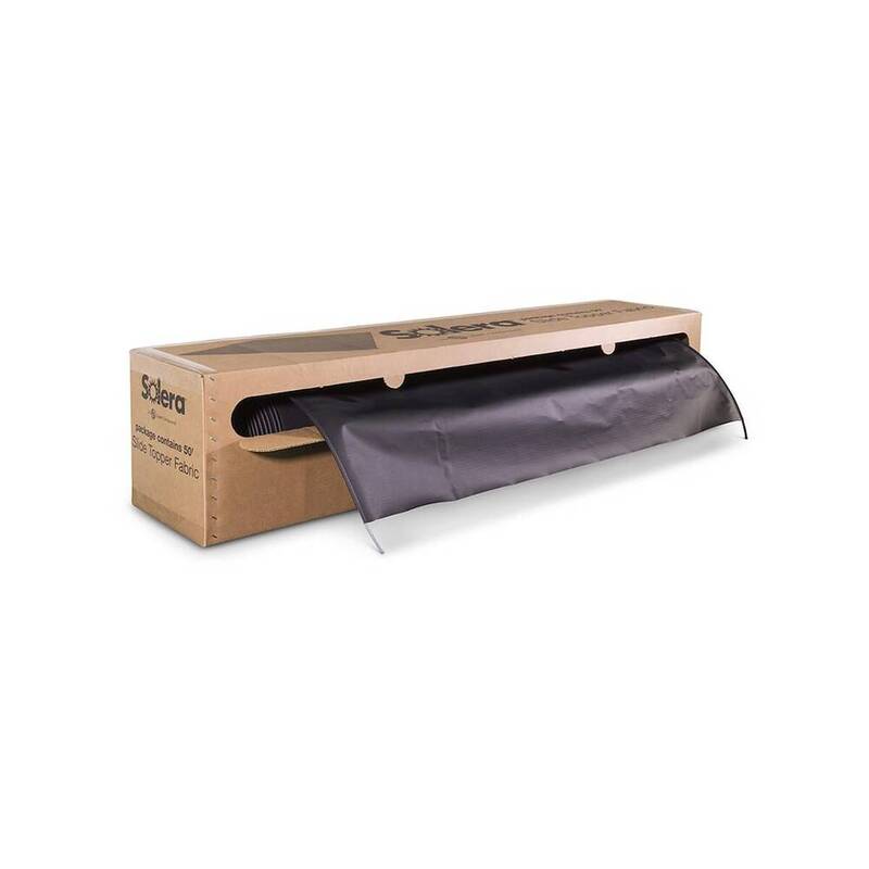 Lippert Solera Universal Slide Topper Replacement Cut-To-Fit Fabric – Black • 432253