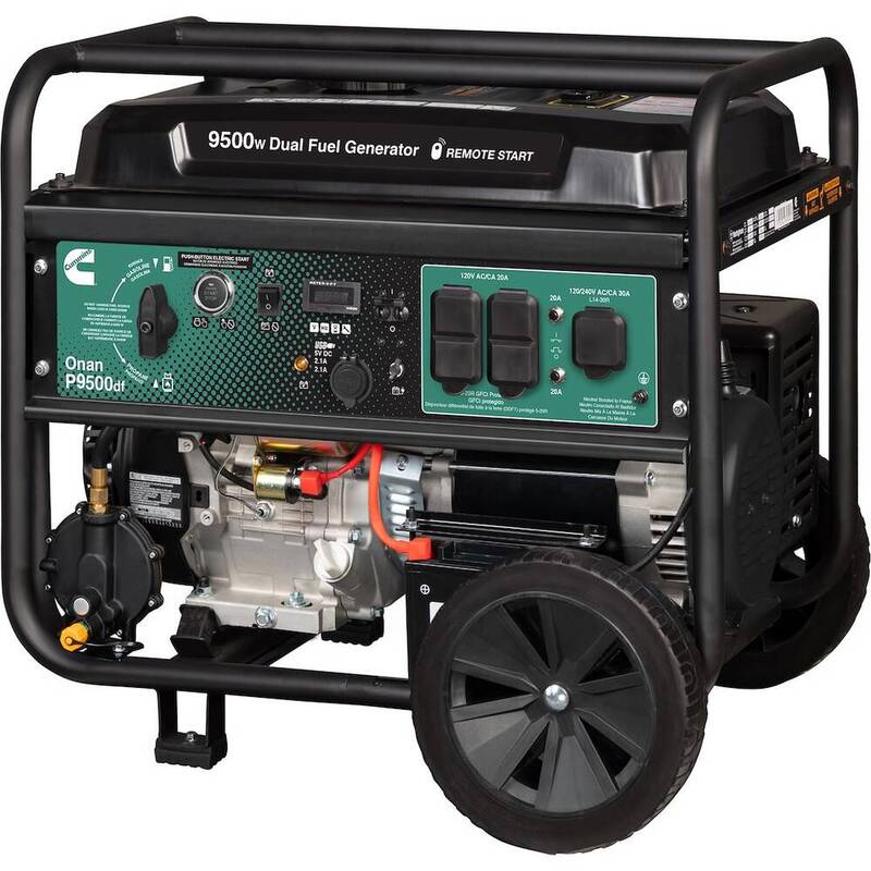 Cummins P9500DF 49 St 9500W Dual Fuel Portable Generator • A074Z438