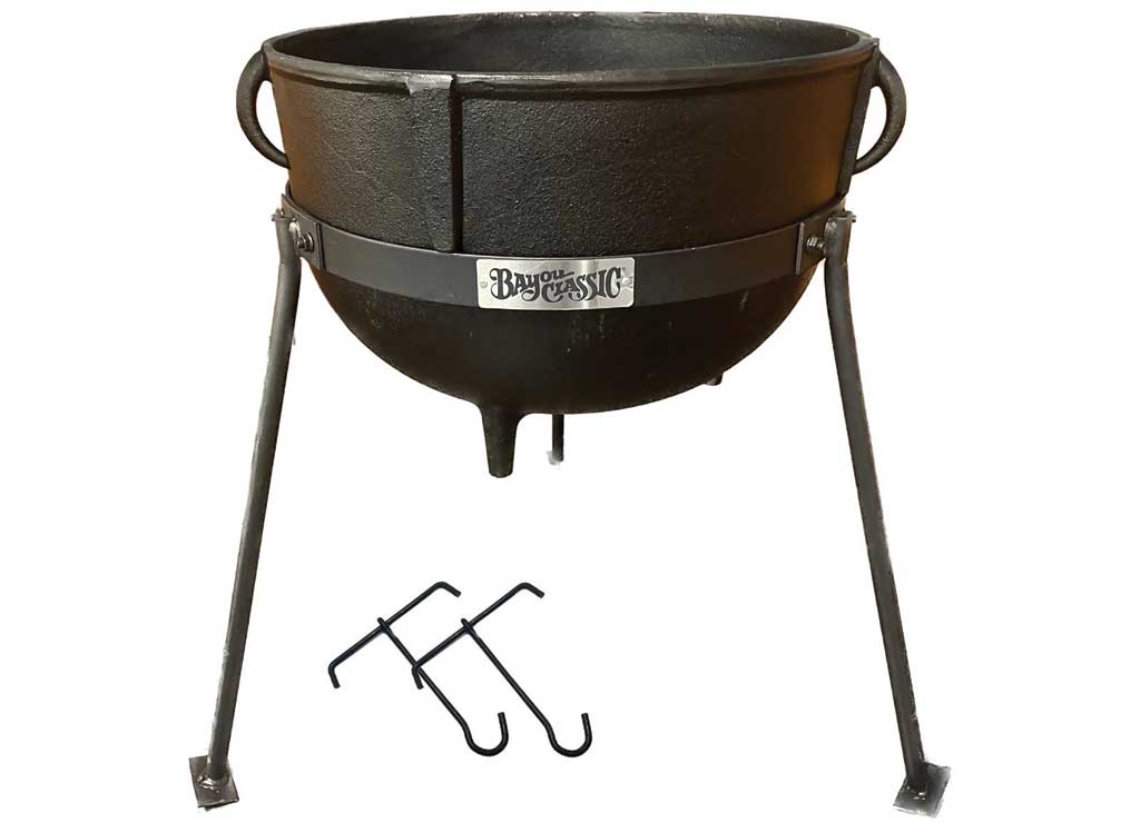Bayou Classic 15-Gallon Cast Iron Jambalaya Kettle w/ Stand  • CI7415