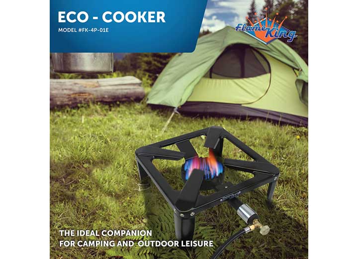 Flame King 120,000 BTU, 0-20 PSI, Turkey Fryer Single Propane Burner Bayou Cooker • FK-4P-01E
