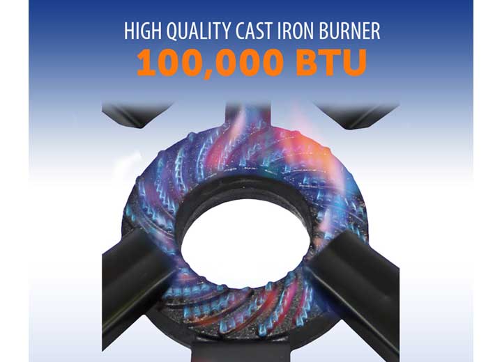 Flame King 120,000 BTU, 0-20 PSI, Turkey Fryer Single Propane Burner Bayou Cooker • FK-4P-01E