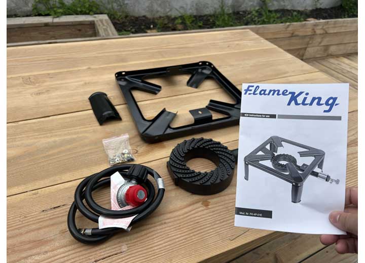 Flame King 120,000 BTU, 0-20 PSI, Turkey Fryer Single Propane Burner Bayou Cooker • FK-4P-01E