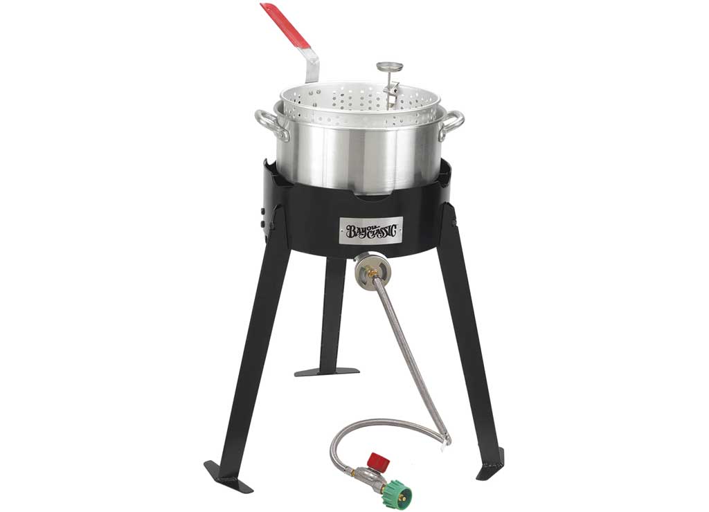 Bayou Classic 10-Quart Aluminum Outdoor Propane Gas Fish Cooker/Deep Fryer Kit • 2212
