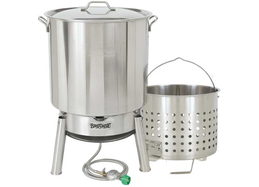 Bayou Classic 82-Quart Stainless Steel Outdoor Propane Gas Boil/Steam Cooker Kit • KDS-982