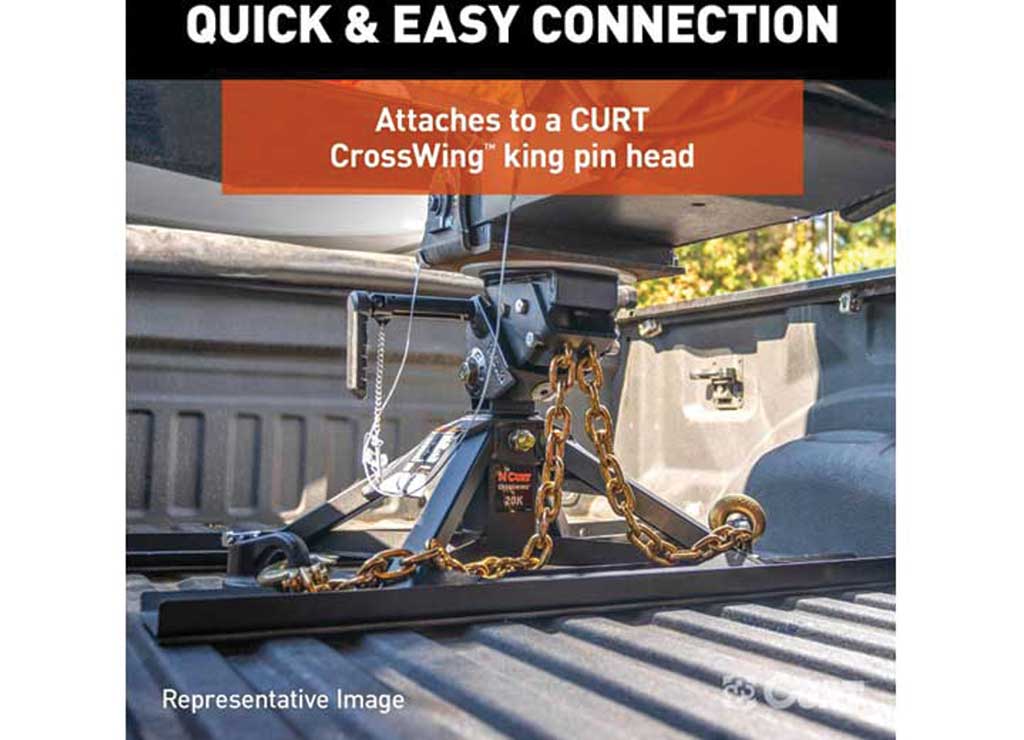 Curt CrossWing 5th Wheel Safety Chain Assembly with Rail Anchors • 16612