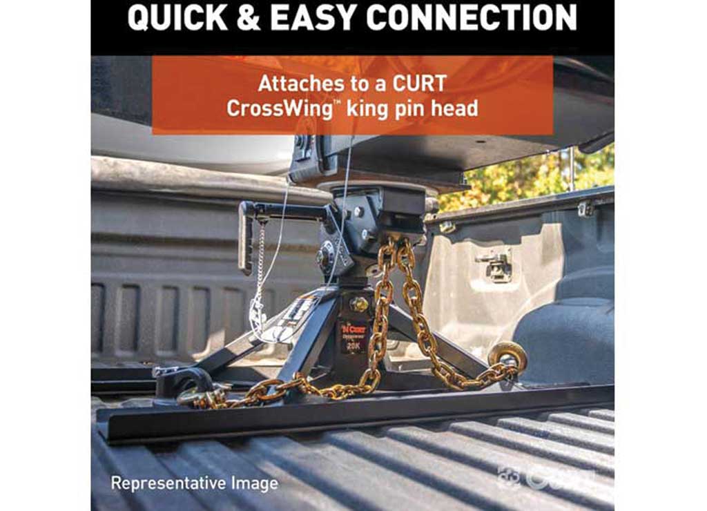 Curt CrossWing 5th Wheel Safety Chain Assembly with Gooseneck Anchor Plate • 16614