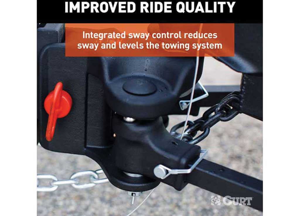 Curt TruTrack 4P Trailer-Mounted Weight Distribution Hitch, 8-10K  • 17520
