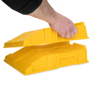 Camco FasTen Premium RV Leveling Trailer Ramps w/ Convenient Handle, 2-Pack • 44535