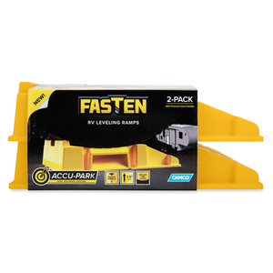 Camco FasTen Premium RV Leveling Trailer Ramps w/ Convenient Handle, 2-Pack • 44535