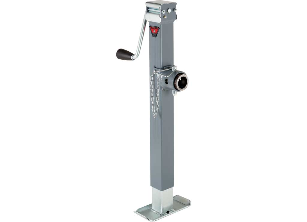 Bulldog Square Trailer Jack, Side Mount, 5,000 lbs. Support Capacity, Sidewind, Weld-On, 15 Inch Travel  • 195356