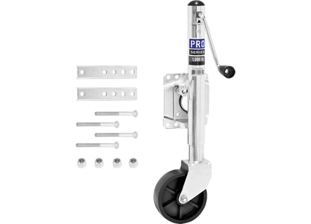 Pro Series Utility Trailer Jack, Side Mount, 1,000 lbs. Lift Capacity, Sidewind, Bolt-On, 10 Inch Travel  • EJ10000301