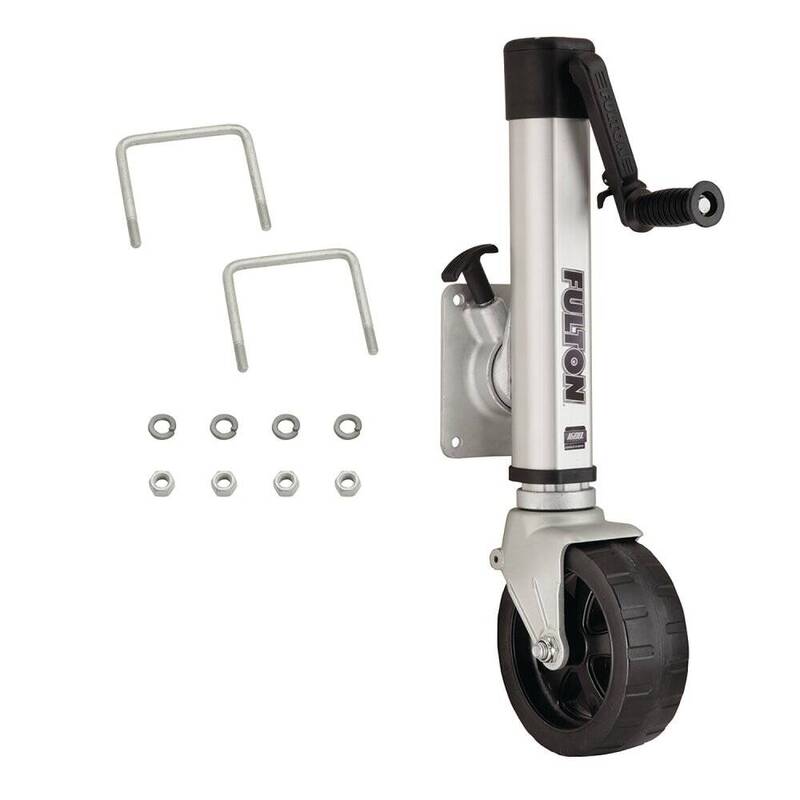 Fulton F2 Marine Trailer Jack, 1,600 lbs. Lift Capacity, Sidewind, Bolt-On Side Mount, 10 Inch Travel • 1413040134