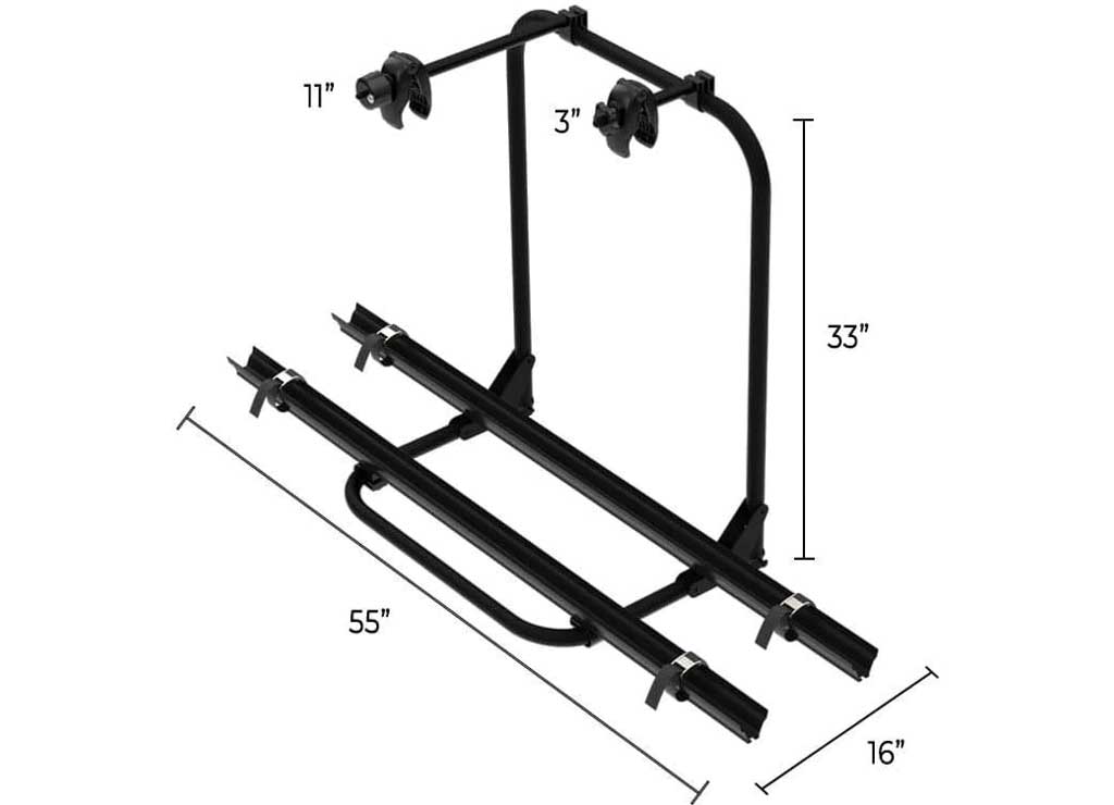Arvika Teardrop Trailer A-Frame Bike Rack - 2 Bikes • 7002AFTAB