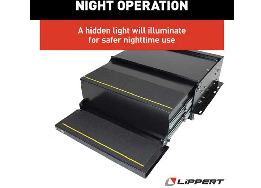 Lippert 42 Series Slide Style Step Assembly with Logic Control Unit and No Switch Kit  • 372779