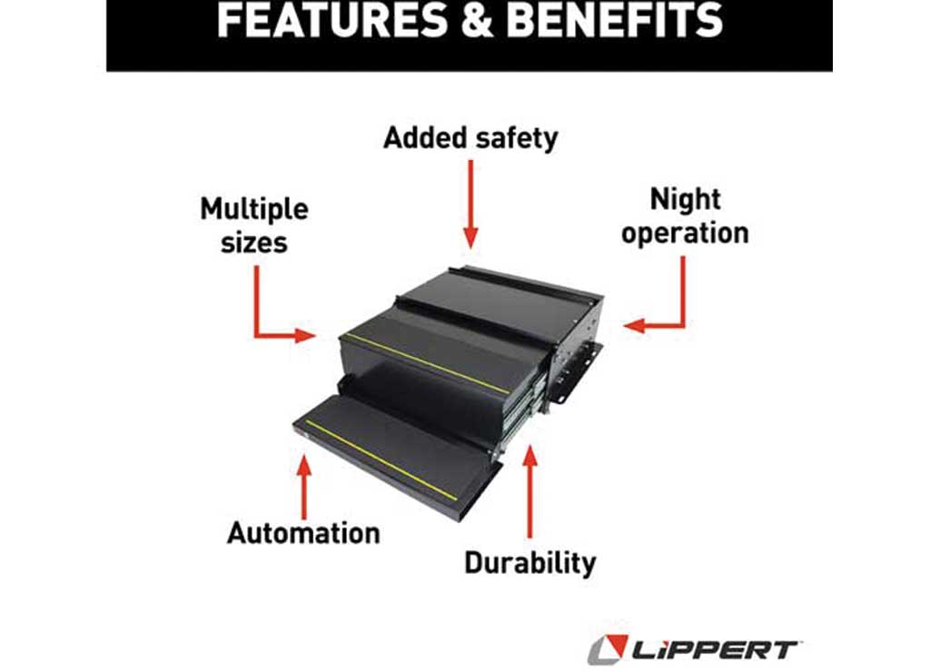 Lippert 42 Series Slide Style Step Assembly with Logic Control Unit and No Switch Kit  • 372779